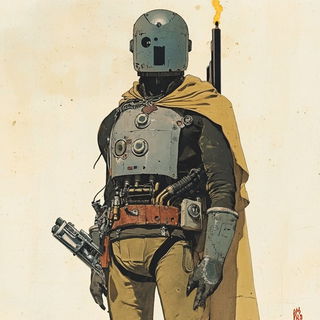 Veinlight style, Midjourney V6.1: concept art character design of retropunk steam knight