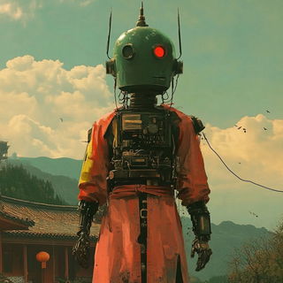 Orrery Green Printworks style, Midjourney V6.1: concept art character design of retropunk steam knight