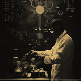 Collage Aeropolis style, Midjourney V6.1: editorial illustration for popular scientific magazine cover