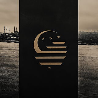 Collage Aeropolis style, Midjourney V6.1: bold minimalist logo design for Istanbul city municipal services