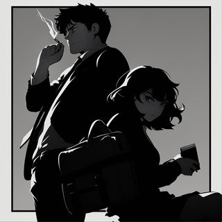 Collage Aeropolis style, Midjourney V6.1: black-and-white manga comic strip