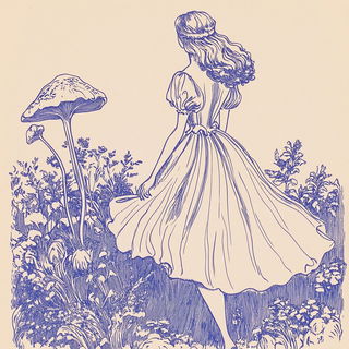 Chromarail style, Midjourney V6.1: retro fairy-tale illustration