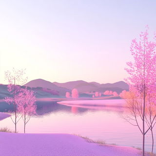 Cobaltmasque style, Midjourney V6.1: realistic landscape photograph of quiet dawn