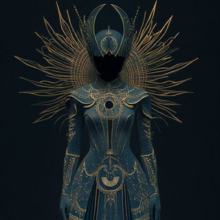Lakewood Chromate style, Midjourney V6.1: haute-couture fashion outfit