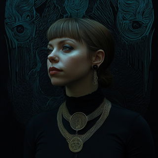 Lakewood Chromate style, Midjourney V6.1: photographic portrait of female protagonist