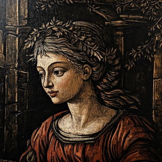 Hollowpine Glyphics style, Midjourney V6.1: classical 18th-century oil painting