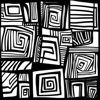 Hollowpine Glyphics style, Midjourney V6.1: creative pattern composition