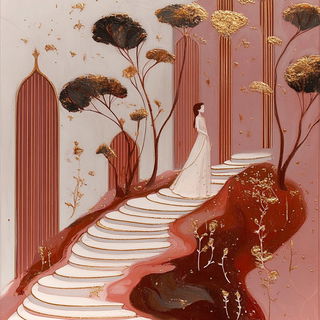 Candy Vapor Pavilion style, Midjourney V6.1: retro fairy-tale illustration