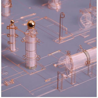 Candy Vapor Pavilion style, Midjourney V6.1: technical infrastructure blueprint schematics