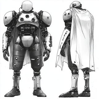 Ochrecollage style, Midjourney V6.1: concept art character design of retropunk steam knight