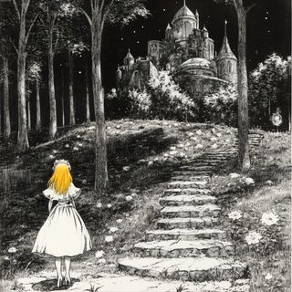 Ochrecollage style, Midjourney V6.1: retro fairy-tale illustration
