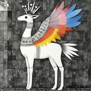 Ochrecollage style, Midjourney V6.1: traditional folk art