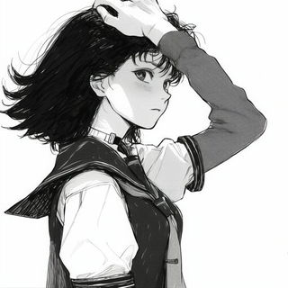 Ochrecollage style, Midjourney V6.1: black-and-white manga comic strip