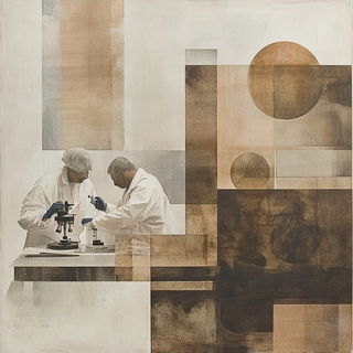 Osseoplateau style, Midjourney V6.1: editorial illustration for popular scientific magazine cover