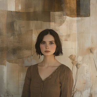 Osseoplateau style, Midjourney V6.1: photographic portrait of female protagonist