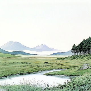 Radialink style, Midjourney V6.1: realistic landscape photograph of quiet dawn