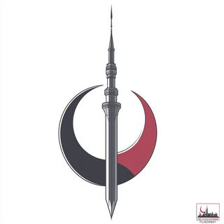 Ribbonface style, Midjourney V6.1: bold minimalist logo design for Istanbul city municipal services