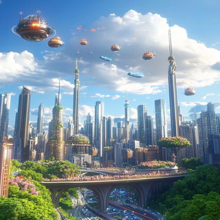 Machineghost Geometry style, Midjourney V6.1: megacity with futuristic bioarchitecture