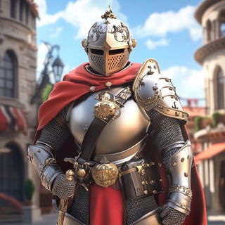 Machineghost Geometry style, Midjourney V6.1: concept art character design of retropunk steam knight