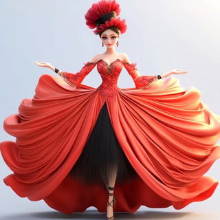 Machineghost Geometry style, Midjourney V6.1: haute-couture fashion outfit