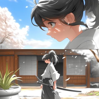 Machineghost Geometry style, Midjourney V6.1: black-and-white manga comic strip