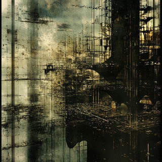 Gaze Shards style, Midjourney V6.1: megacity with futuristic bioarchitecture