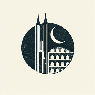 Cosmopera style, Midjourney V6.1: bold minimalist logo design for Istanbul city municipal services