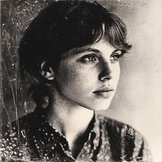Cosmopera style, Midjourney V6.1: photographic portrait of female protagonist