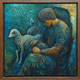 Xylophagous Pilgrimism style, Midjourney V6.1: classical 18th-century oil painting