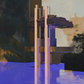 Fluvial Surrealism style, Midjourney V6.1: abstract 3D render