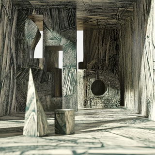 Porthole Behemoths style, Midjourney V6.1: abstract 3D render