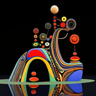 Watercolor Weftkin style, Midjourney V6.1: abstract 3D render