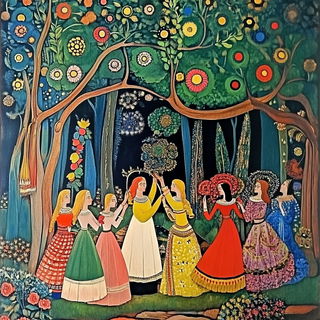Watercolor Weftkin style, Midjourney V6.1: classical 18th-century oil painting