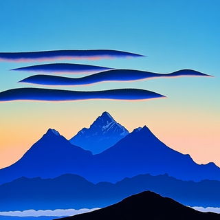 Watercolor Weftkin style, Midjourney V6.1: realistic landscape photograph of quiet dawn