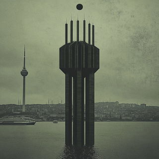 Harbor of Whitewater style, Midjourney V6.1: bold minimalist logo design for Istanbul city municipal services