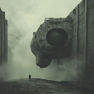 Harbor of Whitewater style, Midjourney V6.1: cinematic shot from sci-fi movie
