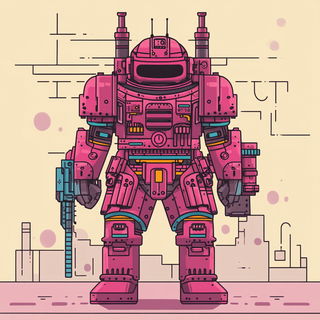 Joggleclay style, Midjourney V6.1: concept art character design of retropunk steam knight
