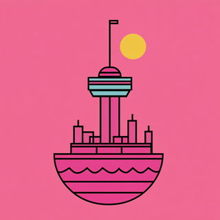 Joggleclay style, Midjourney V6.1: bold minimalist logo design for Istanbul city municipal services