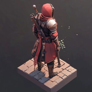 Morrowclay Collective style, Midjourney V6.1: concept art character design of retropunk steam knight