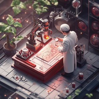 Morrowclay Collective style, Midjourney V6.1: editorial illustration for popular scientific magazine cover