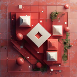 Morrowclay Collective style, Midjourney V6.1: creative pattern composition