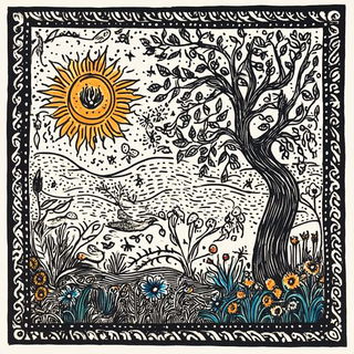 Plateau Blueback style, Midjourney V6.1: traditional folk art