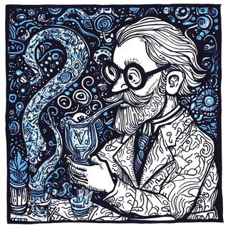Plateau Blueback style, Midjourney V6.1: editorial illustration for popular scientific magazine cover