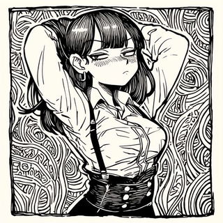 Plateau Blueback style, Midjourney V6.1: black-and-white manga comic strip