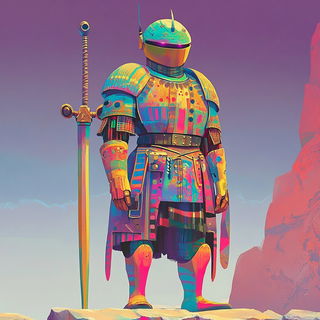 Forgeprint style, Midjourney V6.1: concept art character design of retropunk steam knight