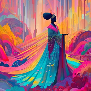 Forgeprint style, Midjourney V6.1: haute-couture fashion outfit