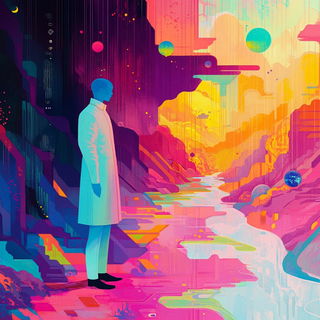 Forgeprint style, Midjourney V6.1: editorial illustration for popular scientific magazine cover