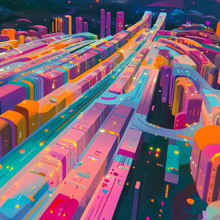 Forgeprint style, Midjourney V6.1: technical infrastructure blueprint schematics