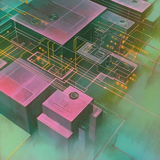 Crystalglyphics style, Midjourney V6.1: technical infrastructure blueprint schematics