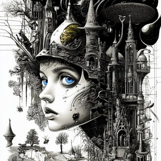 Palmstep style, Midjourney V6.1: retro fairy-tale illustration